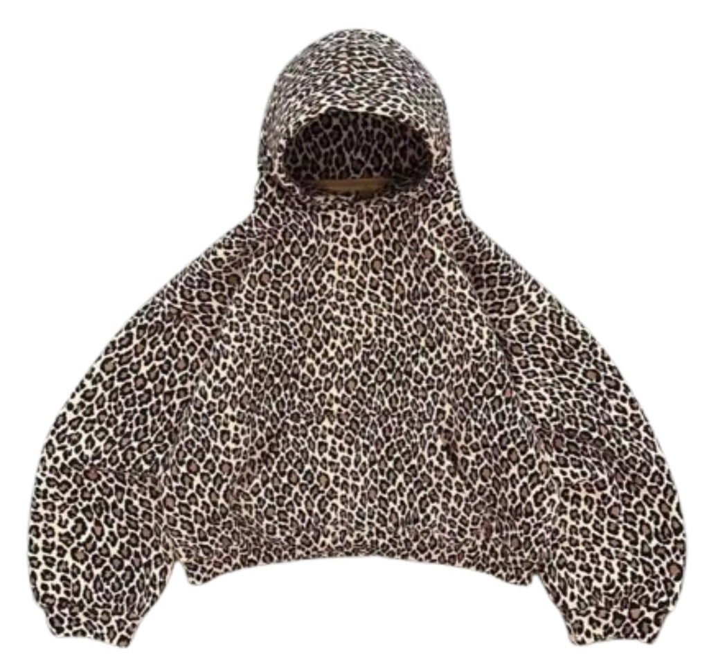 Cheetah Print Hoodies Y2k