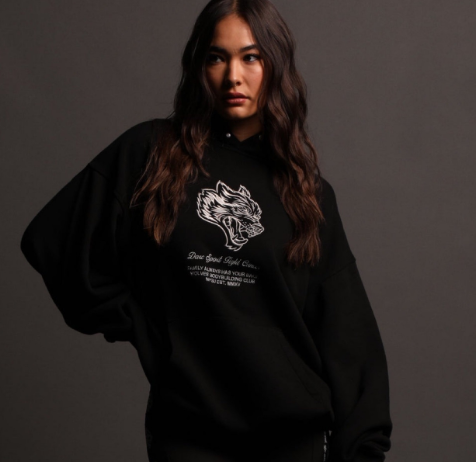 Women's Retro Fleece Print Hoodie for Street Style