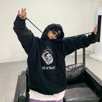 Women's Retro Fleece Print Hoodie for Street Style