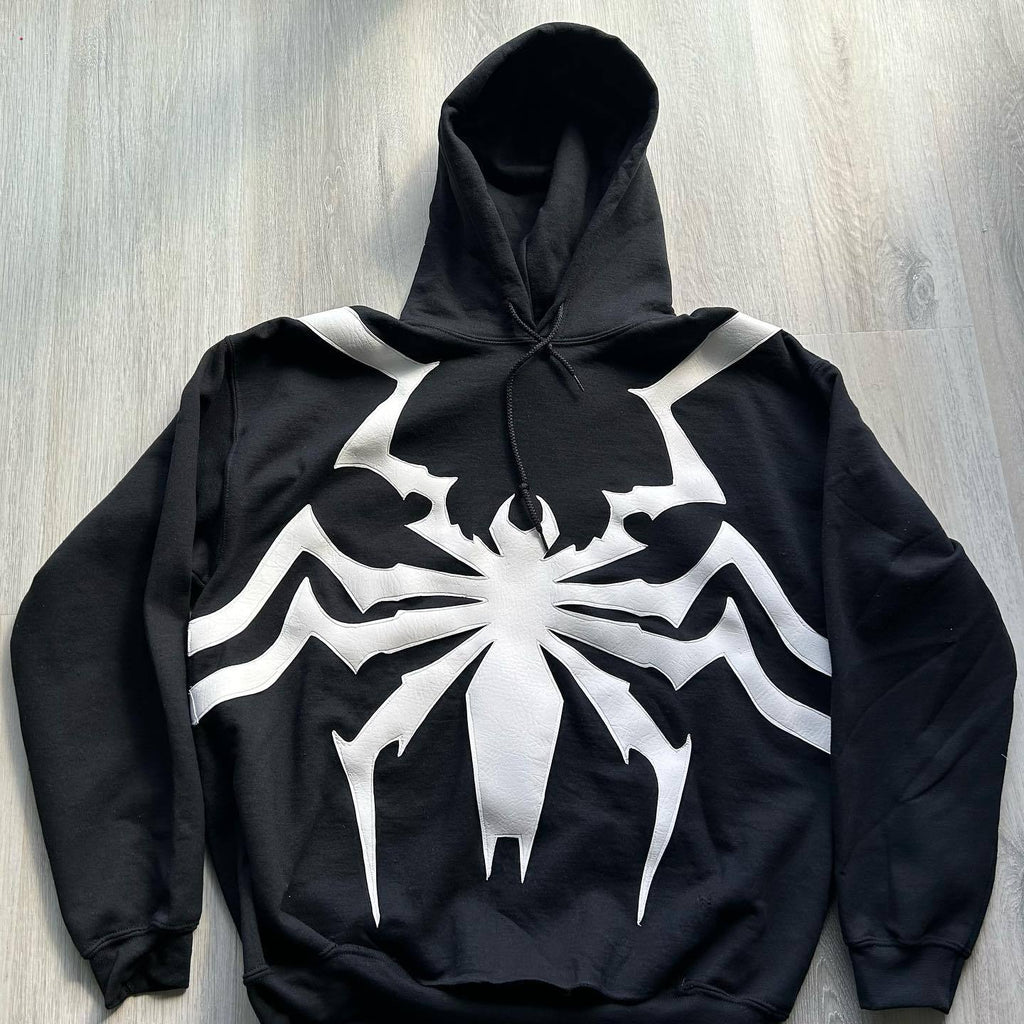 2023 Dark Street Style Spider Print Hoodie for All