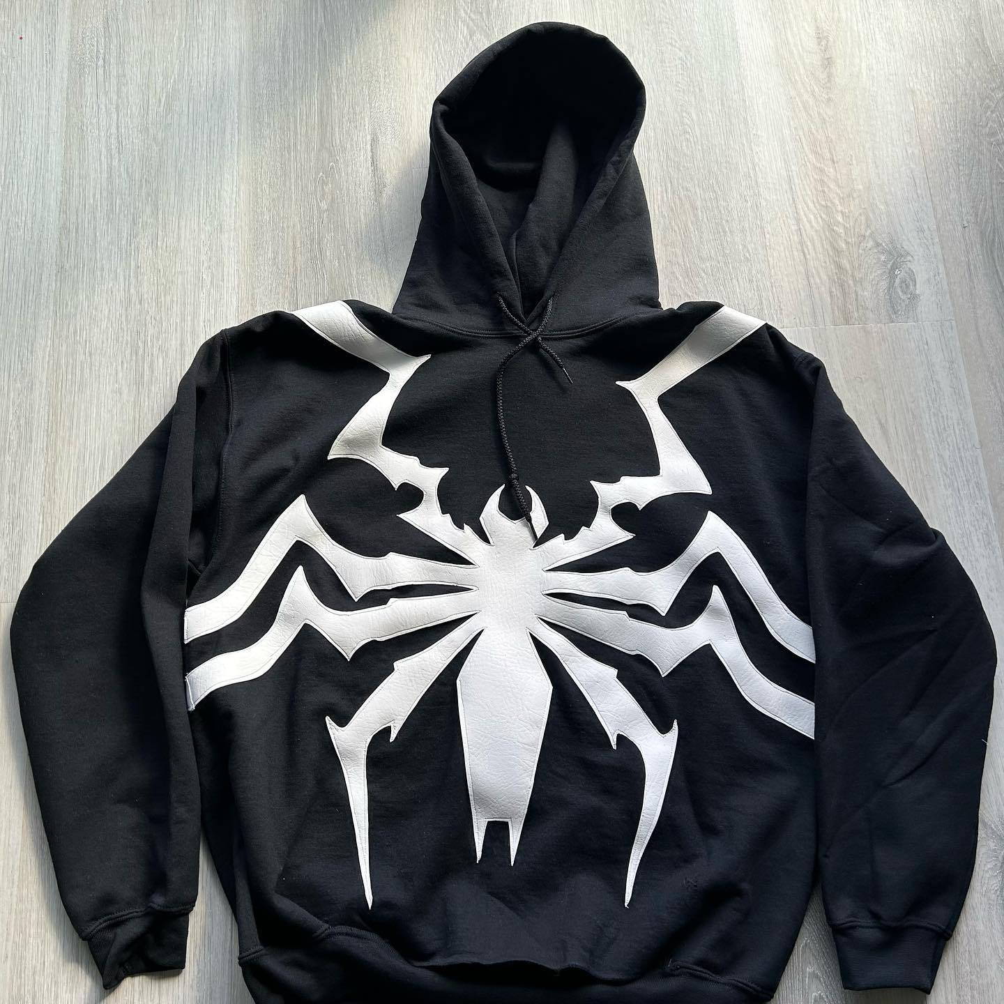 2023 Dark Street Style Spider Print Hoodie for All