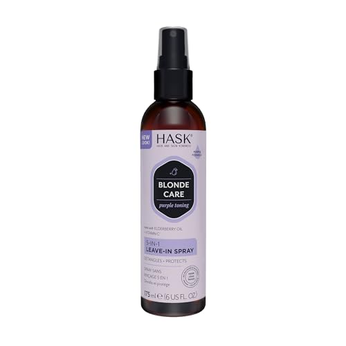 HASK BLONDE CARE 5-IN-1 Leave-In Spray Conditioner - vegan formula cruelty free color safe gluten-free sulfate-free paraben-free