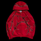 2023 Women's Street Style Hoodie with Rhinestones Set